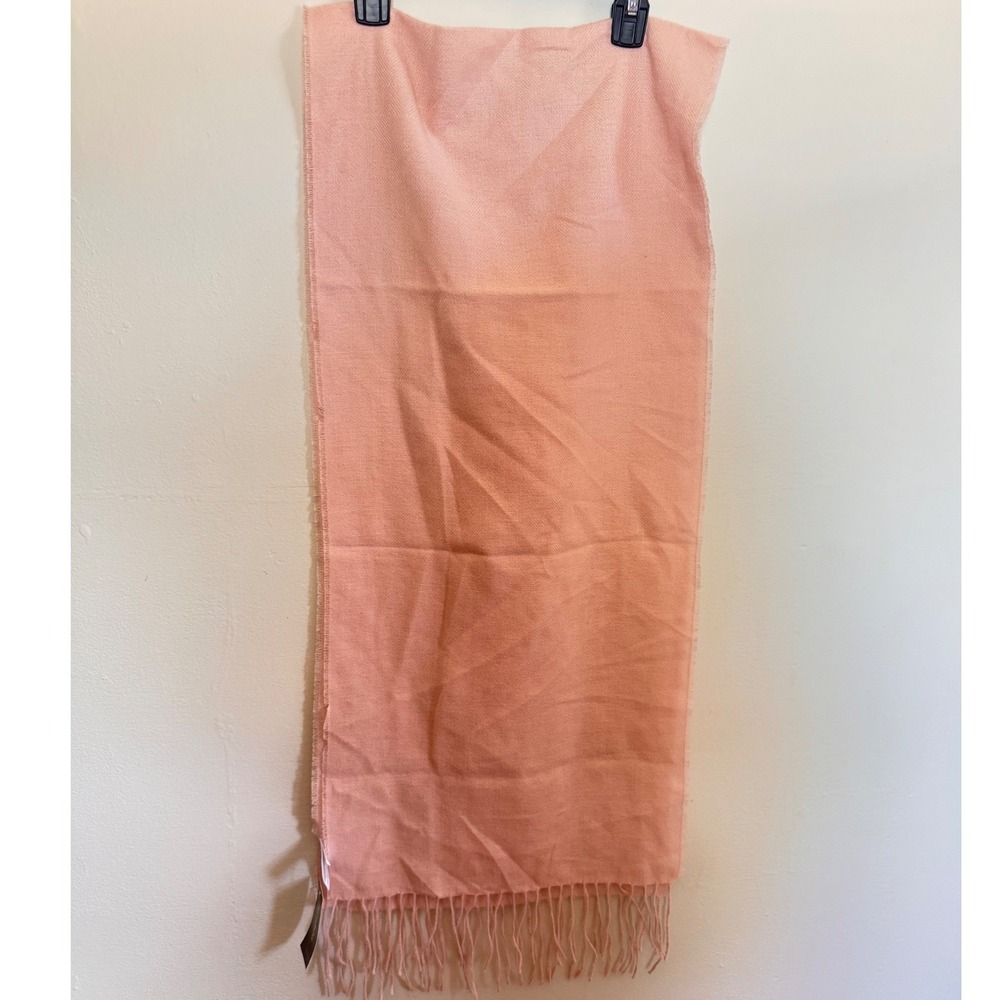 Style & Co Pink Oblong Scarf with Tassels and Fringe One Size NWT